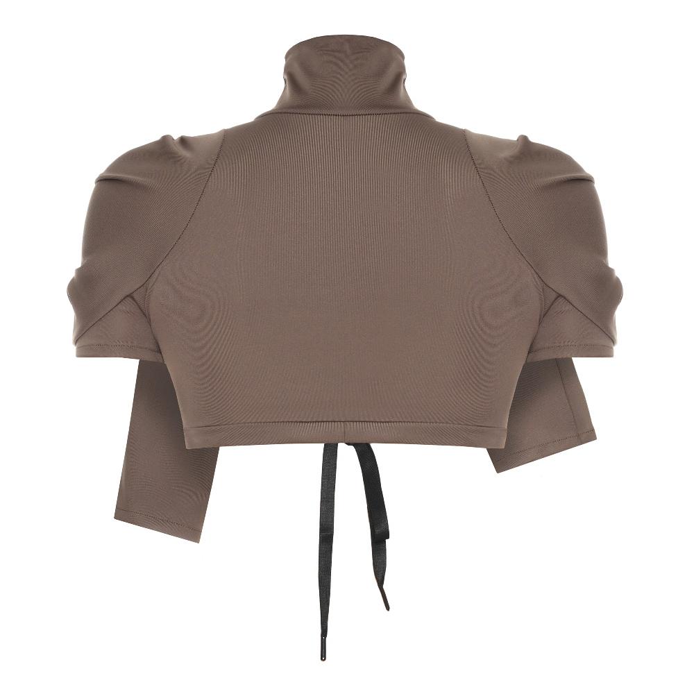 Lado Bokuchava KNOT PIERCED TURTLENECK Top Taupe