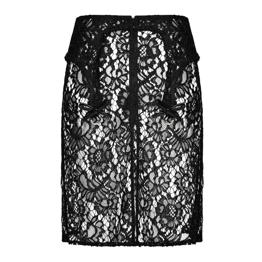 Lado Bokuchava LACE GARTER SKIRT SAMPLE SALE Black