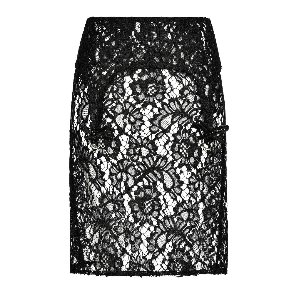 lado bokuchava LACE GARTER SKIRT SAMPLE SALE Black