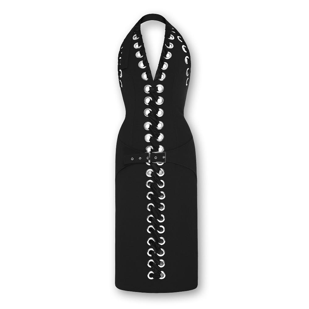 lado bokuchava LINEAR DRESS Dresses Black