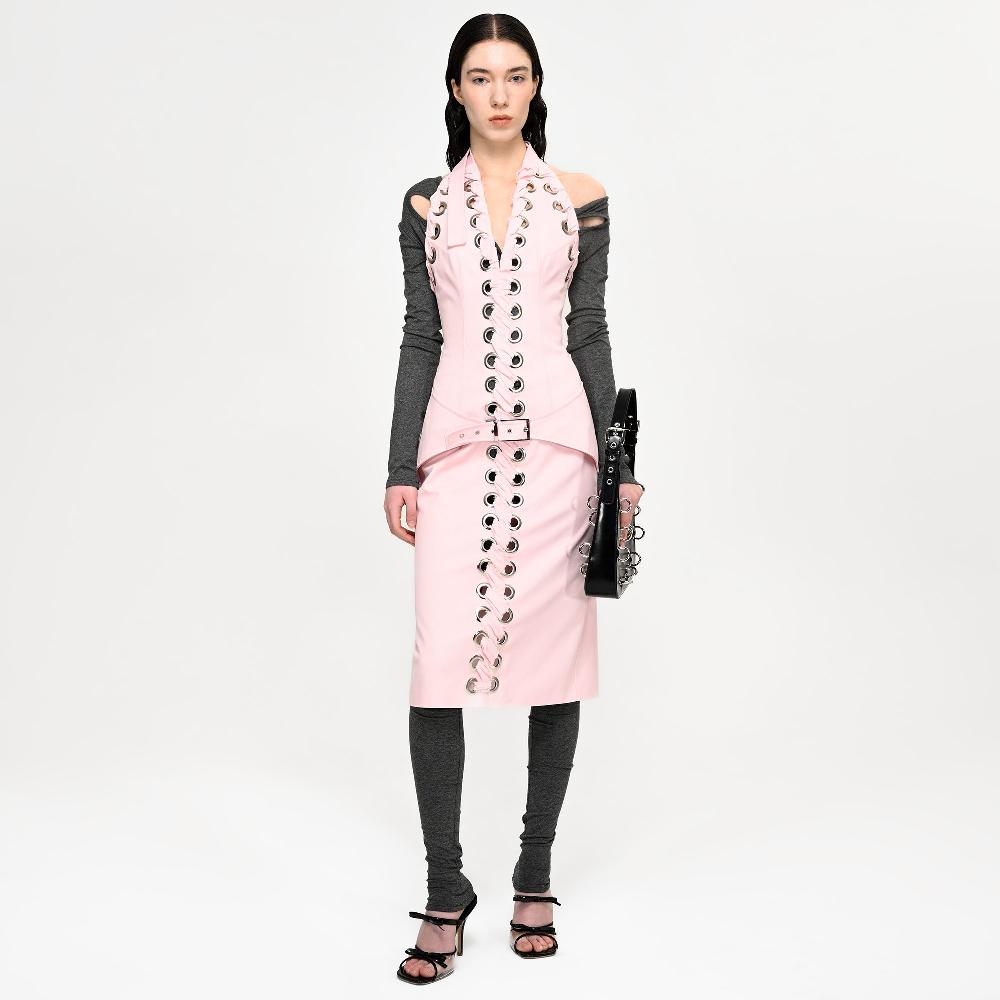 Lado Bokuchava LINEAR DRESS Dresses Pink
