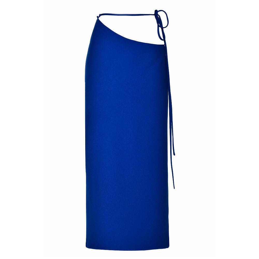 lado bokuchava LOTUS MIDI SKIRT SAMPLE SALE Blue