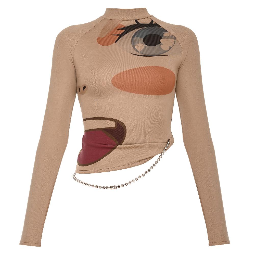 lado bokuchava MANGA TURTLENECK Top Beige