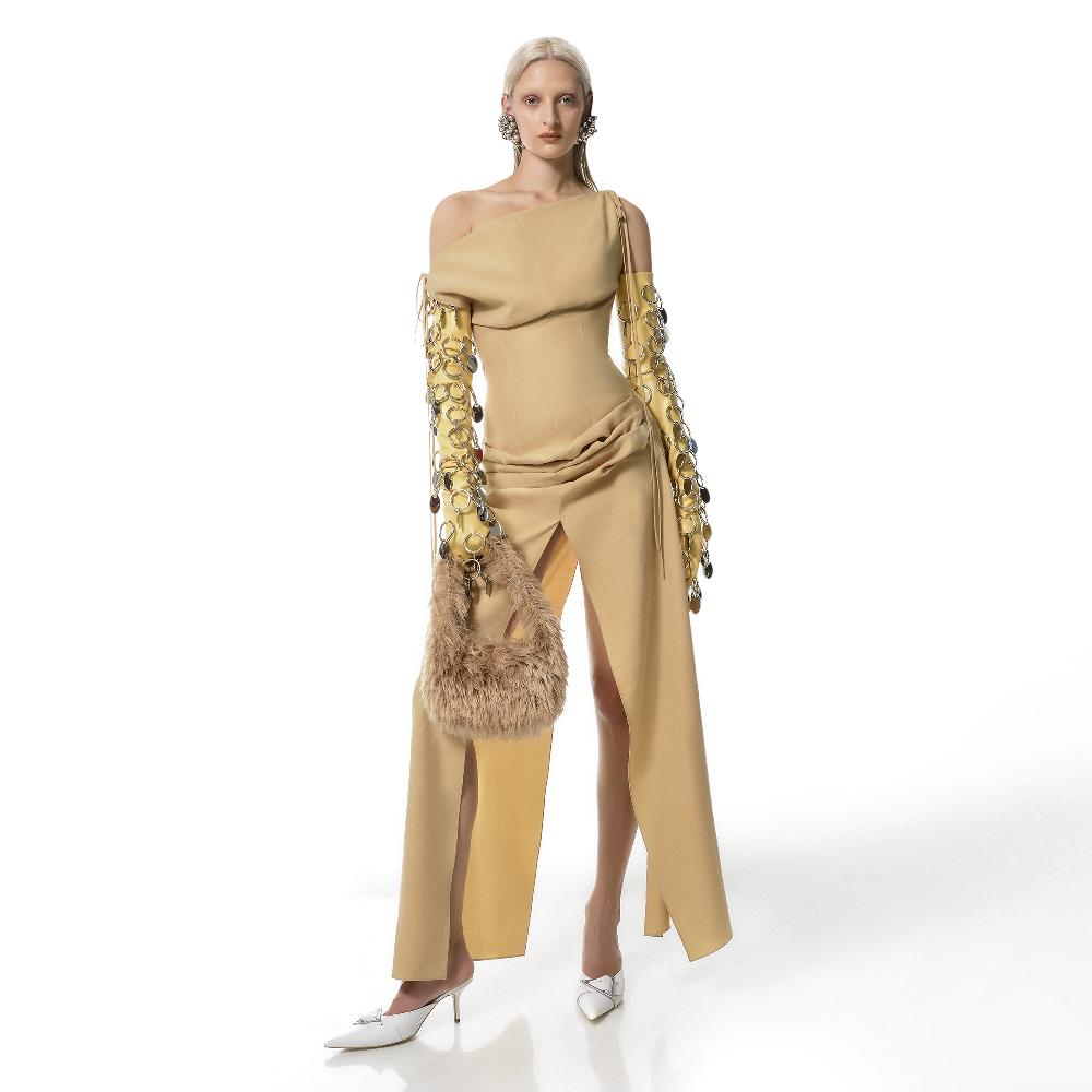 Lado Bokuchava MERMAID DRESS Dresses Beige