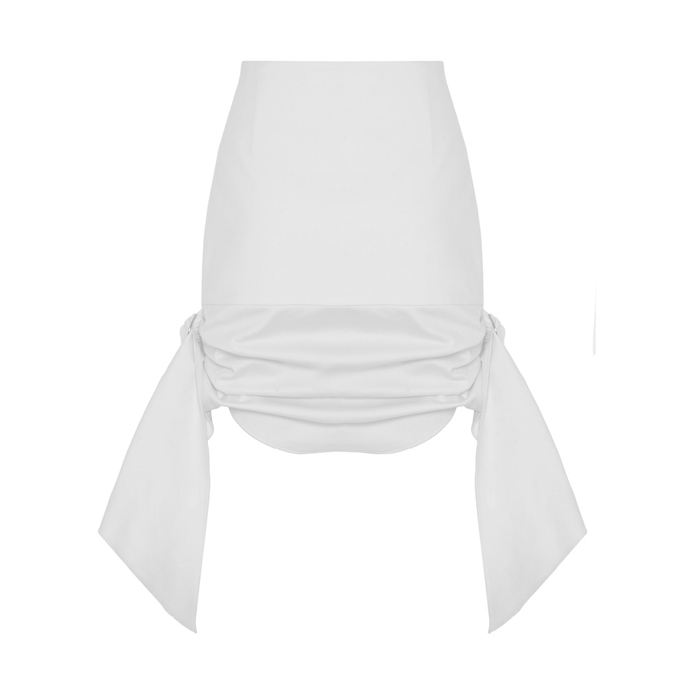 Lado Bokuchava MINI SKIRT SAMPLE SALE White