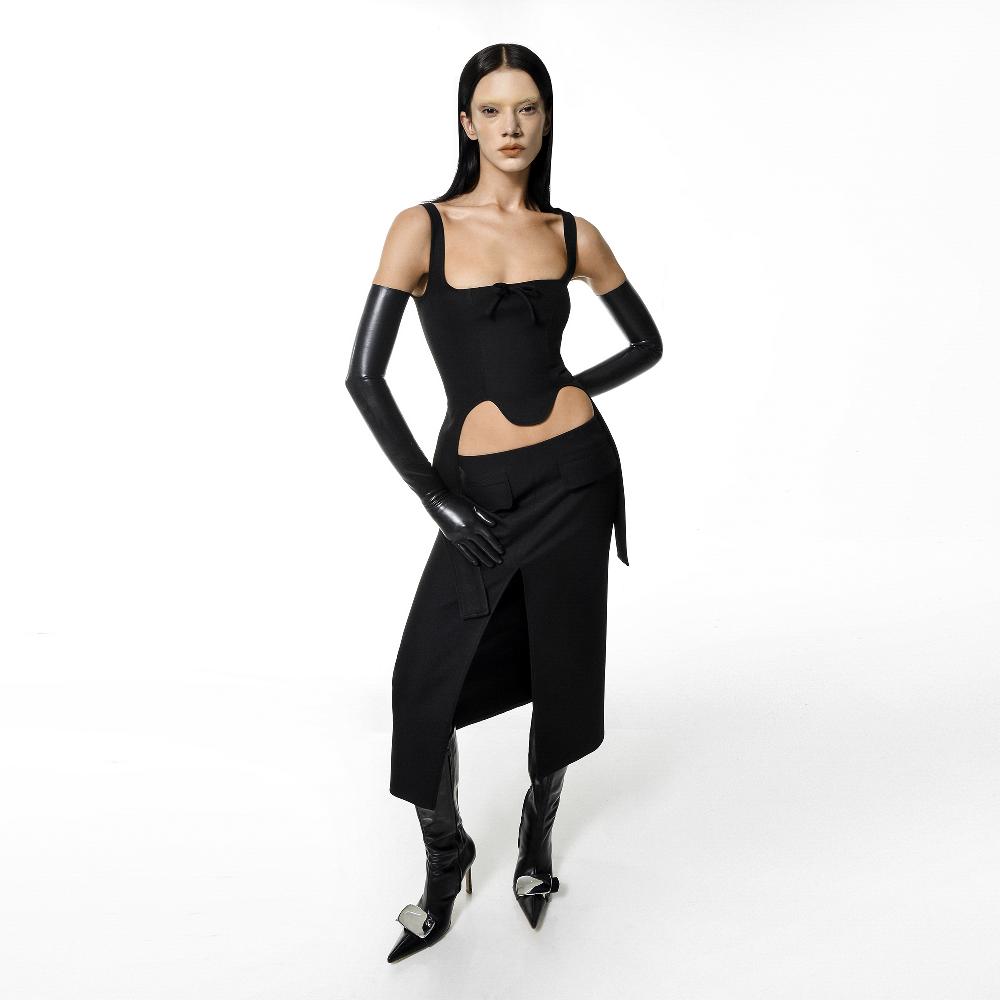 Lado Bokuchava NOIR CORSET Top Black