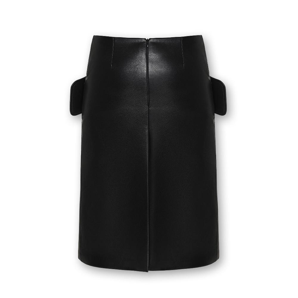 Lado Bokuchava OKINAWA MIDI SKIRT Skirt Black