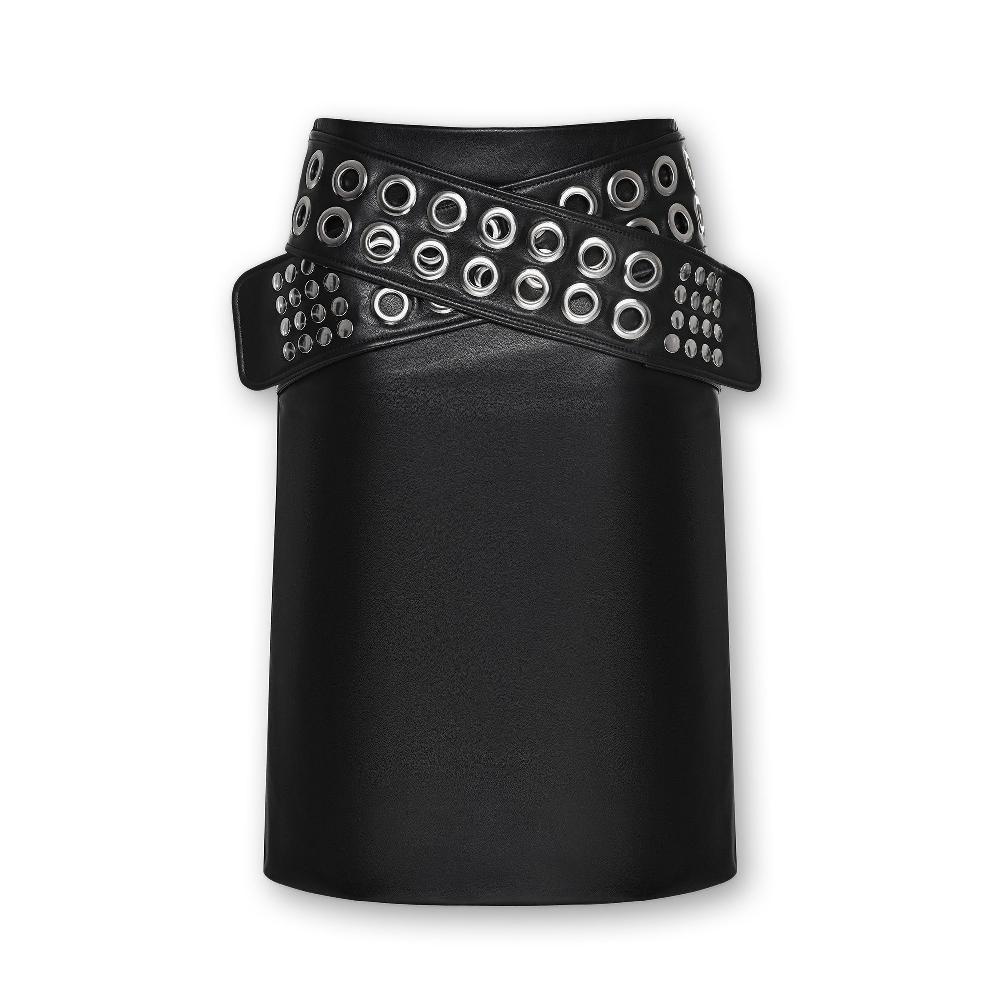 lado bokuchava OKINAWA MIDI SKIRT Skirt Black