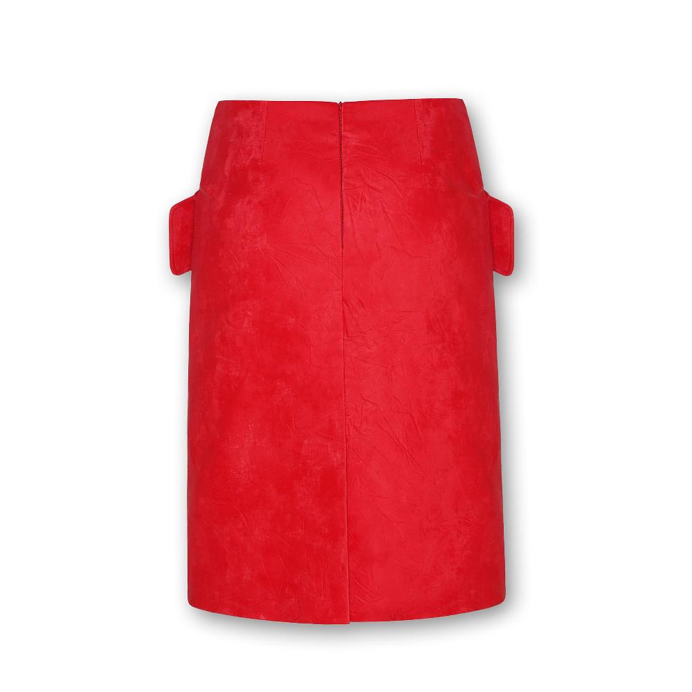 Lado Bokuchava OKINAWA MIDI SKIRT Skirt Red
