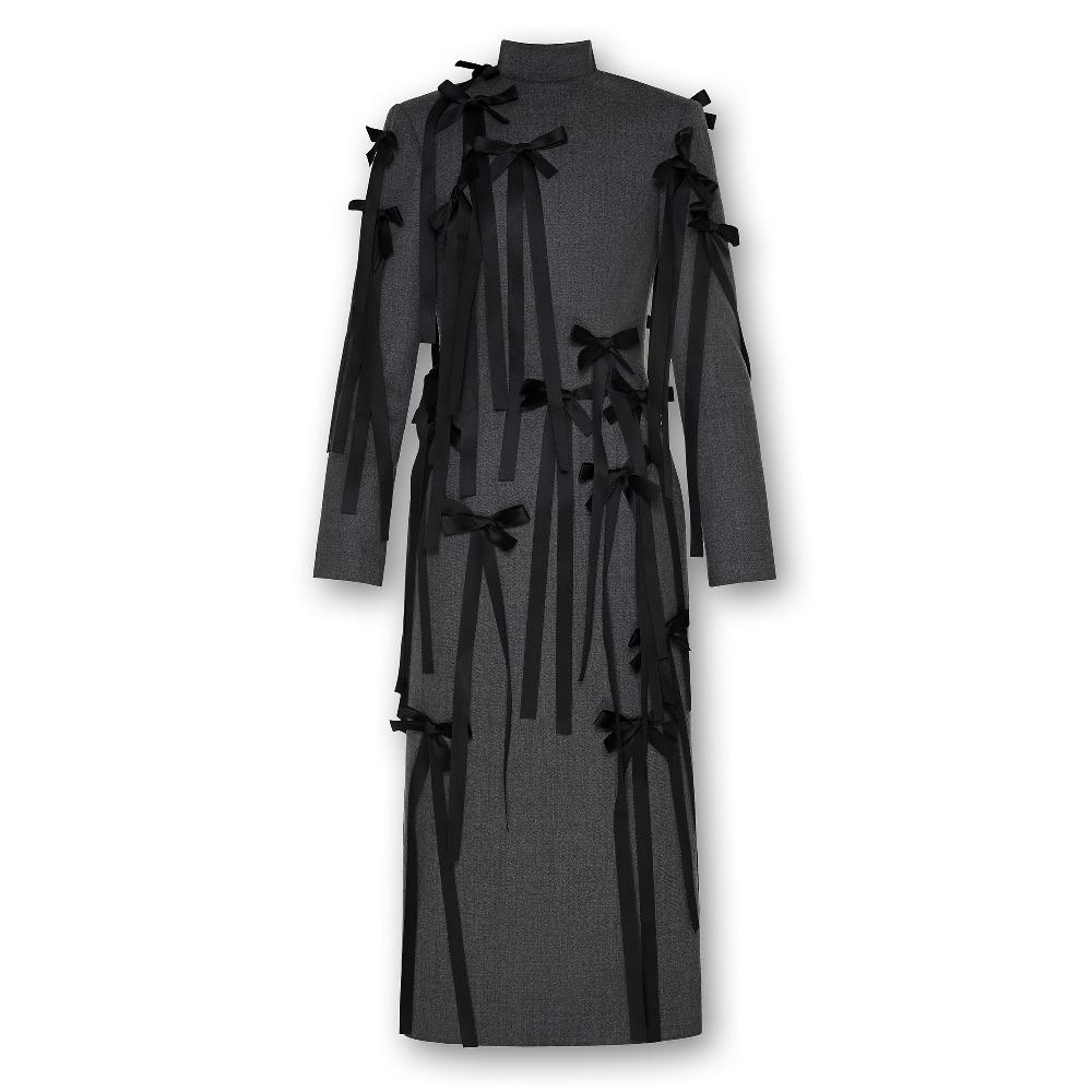 lado bokuchava ONYX BOW DRESS Dresses Gray