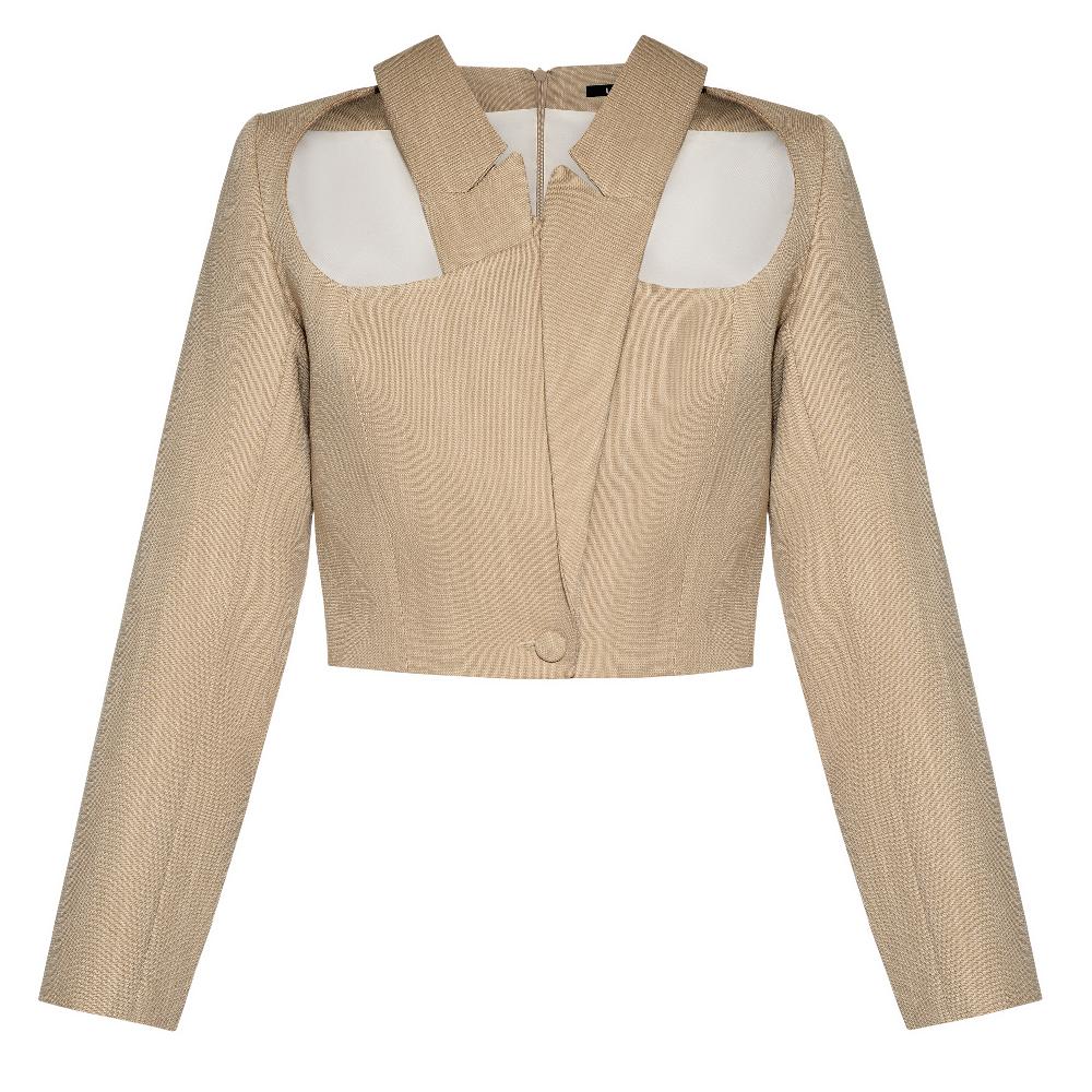 lado bokuchava ORIGAMI BLAZER SAMPLE SALE Beige