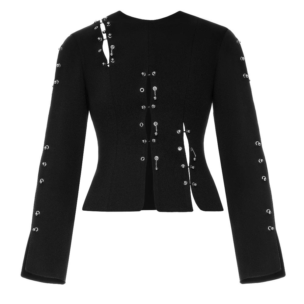 lado bokuchava PIERCED ARMOUR BLOUSE Top Black