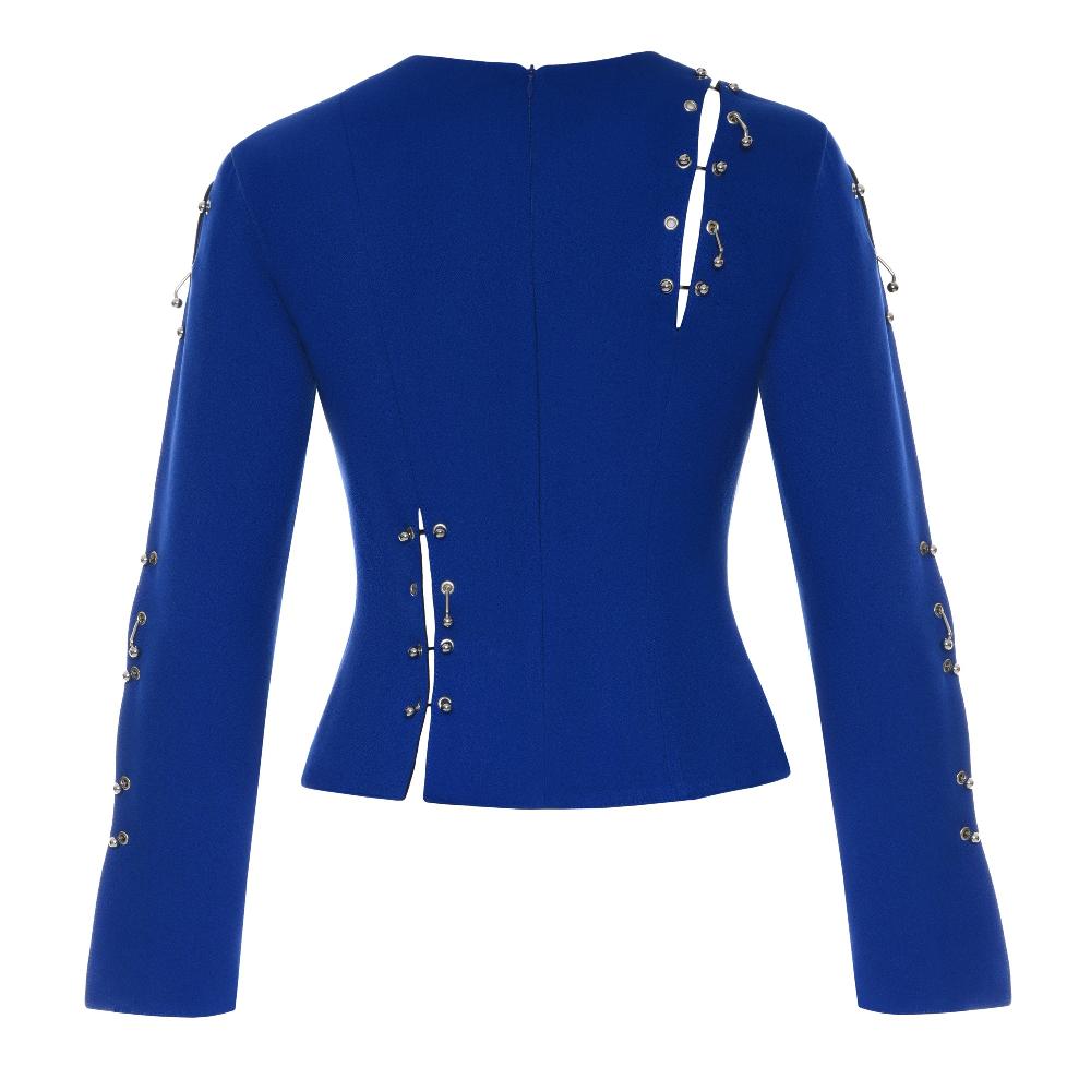 Lado Bokuchava PIERCED ARMOUR BLOUSE Top Blue