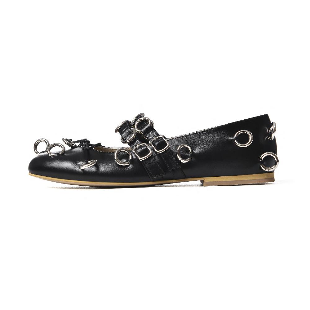 lado bokuchava PIERCED BALLERINA Shoes Black