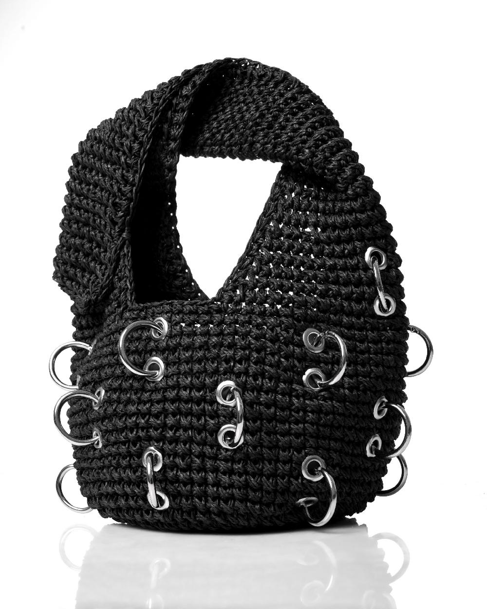 Lado Bokuchava PIERCED EIGHT BAG MINI Bag Black