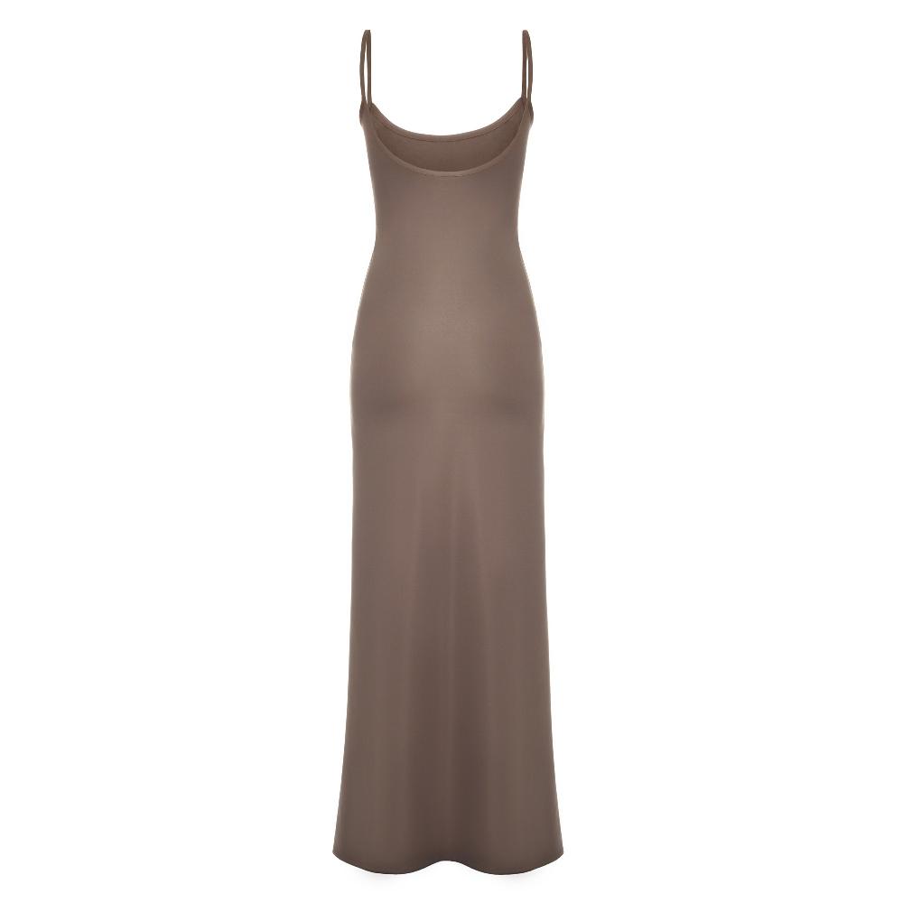 Lado Bokuchava PIERCED SLIP DRESS Dresses Taupe