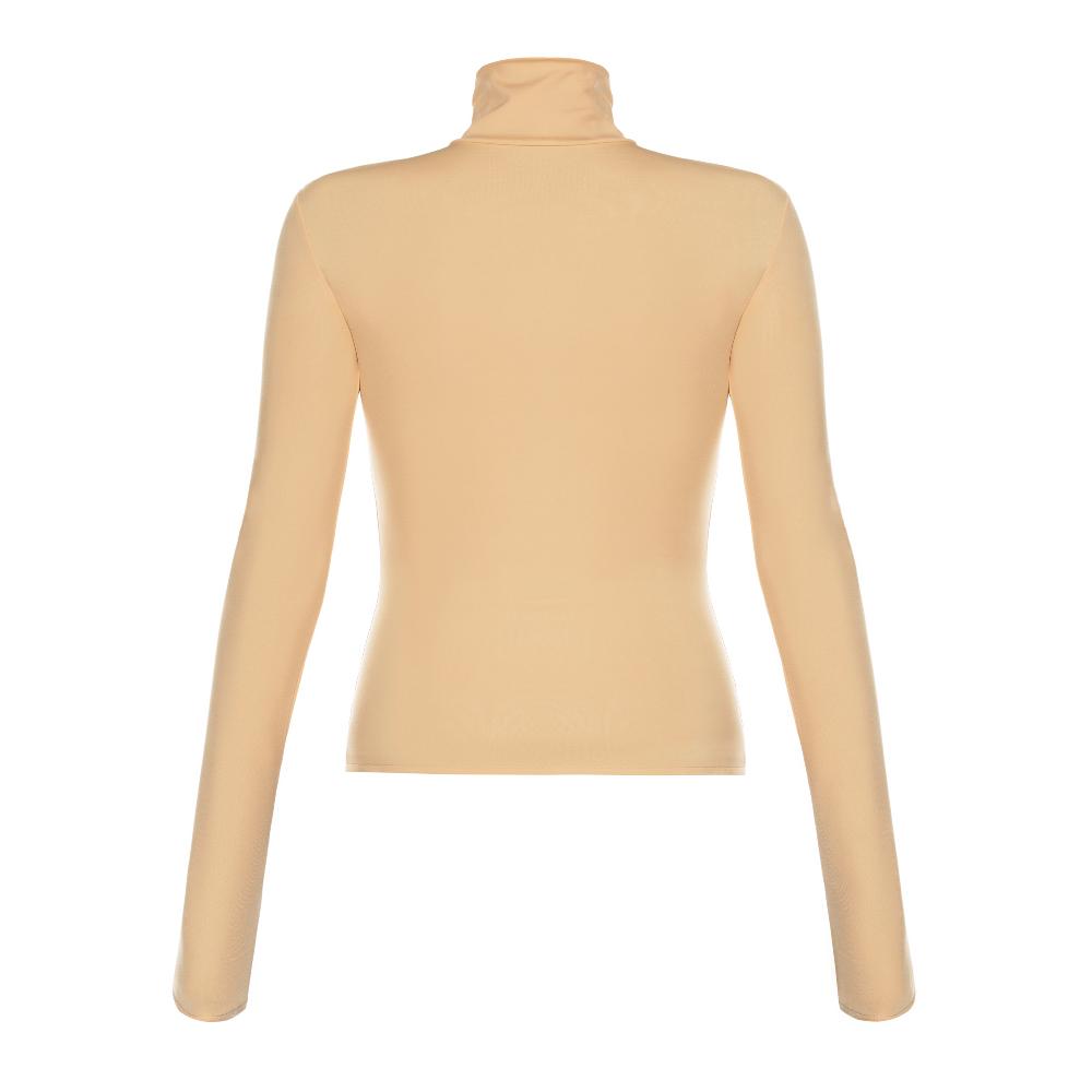 Lado Bokuchava PIERCED TURTLENECK Top Beige