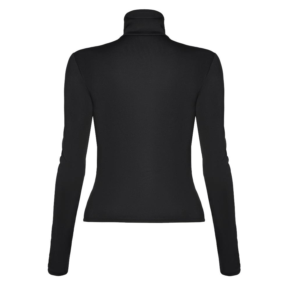 Lado Bokuchava PIERCED TURTLENECK Top Black