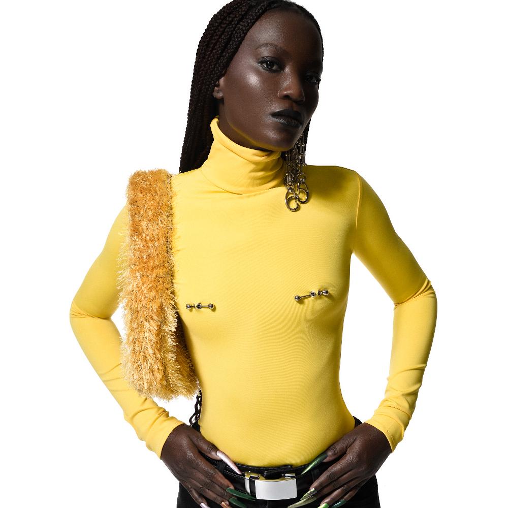 Lado Bokuchava PIERCED TURTLENECK Top Yellow