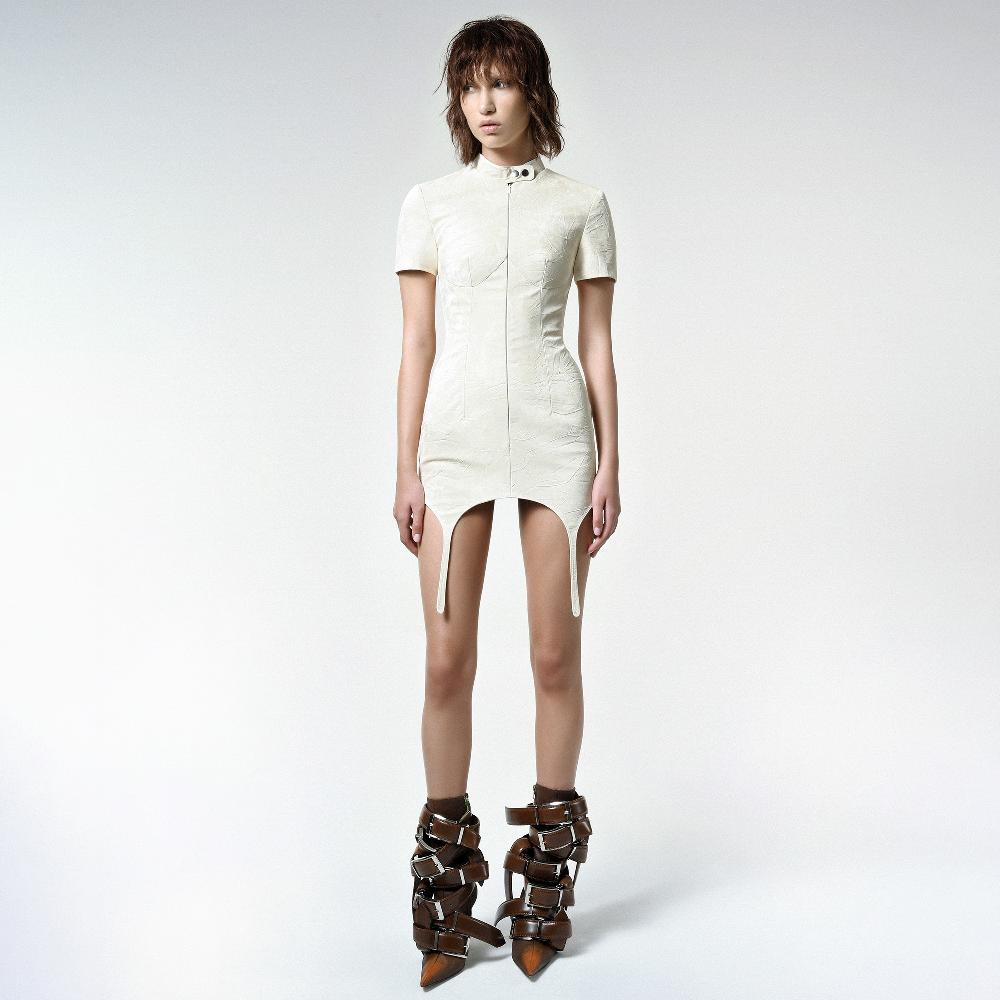 Lado Bokuchava RACE MINI DRESS Dresses Milk Beige