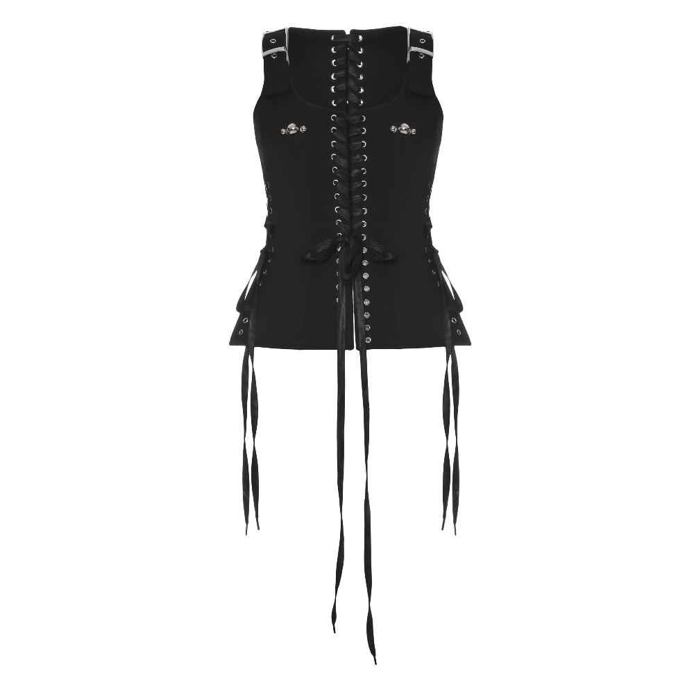 lado bokuchava RAZOR CORSET Top Black