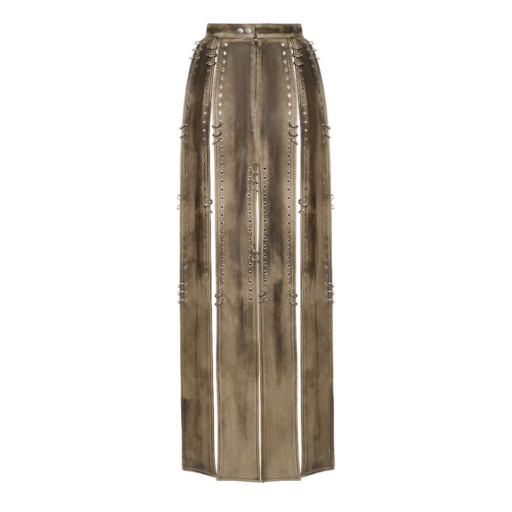 Lado Bokuchava RAZOR SKIRT Skirt Brown