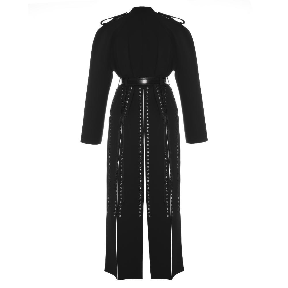 Lado Bokuchava RAZOR TRENCH Coat Black