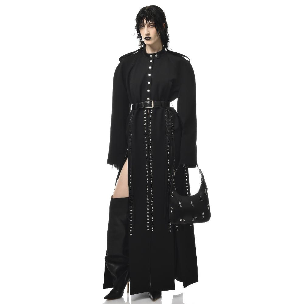 Lado Bokuchava RAZOR TRENCH Coat Black