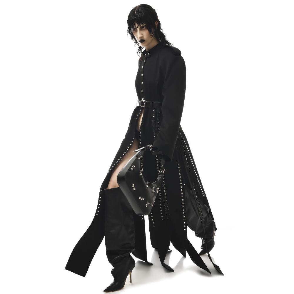 Lado Bokuchava RAZOR TRENCH Coat Black