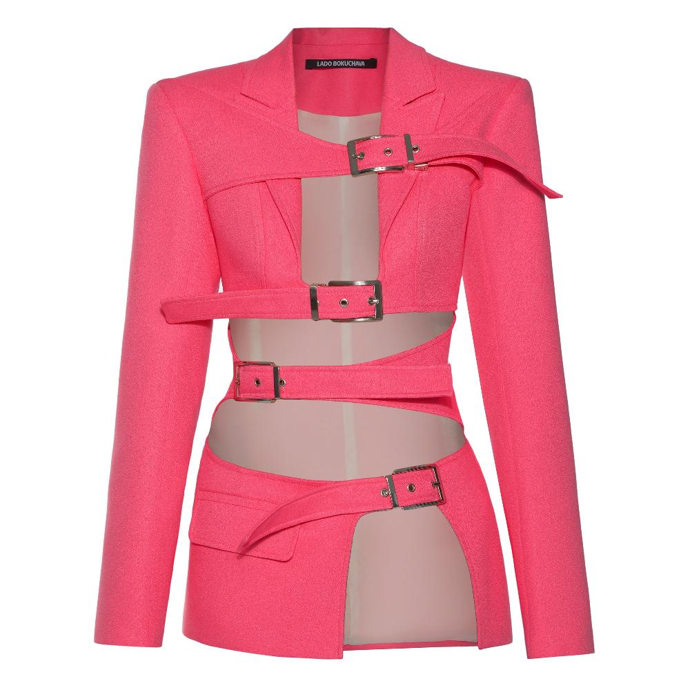 lado bokuchava REVERSE SHIBARI BLAZER Blazer Pink
