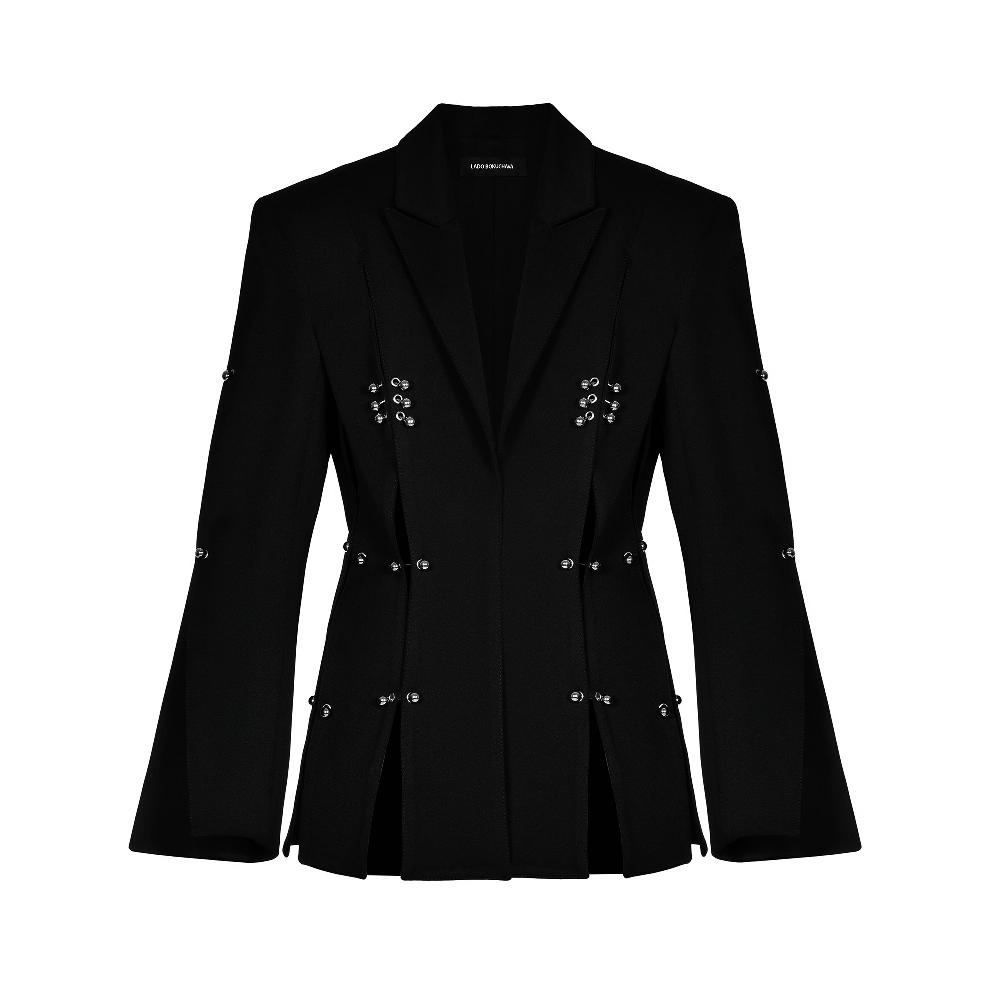 lado bokuchava RIPPED BLAZER SAMPLE SALE Black