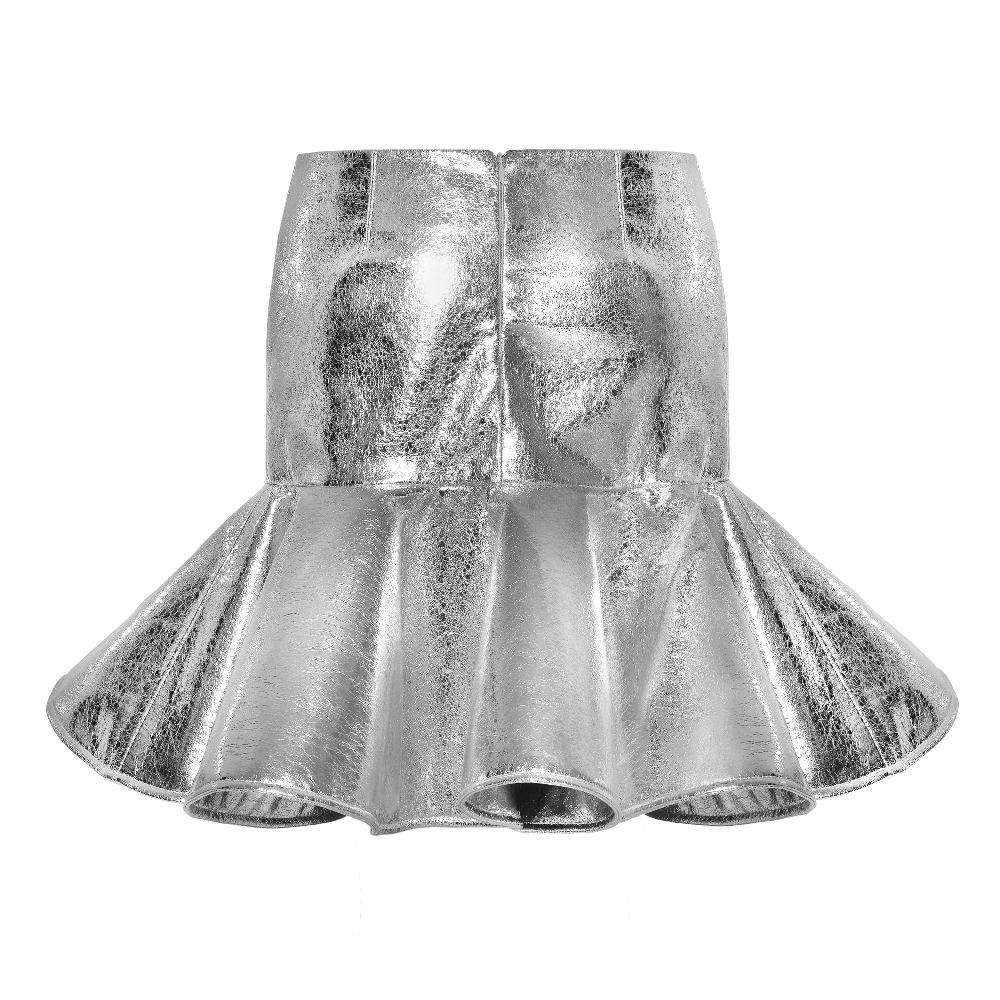 Lado Bokuchava RUFFLE SKIRT SAMPLE SALE Silver