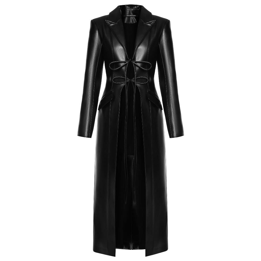lado bokuchava SERIAL TRENCH Coat Black