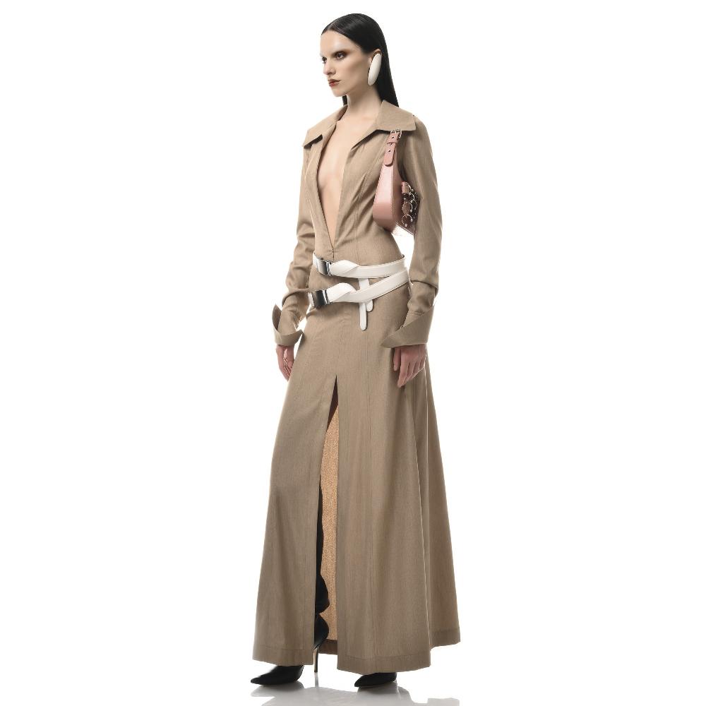 Lado Bokuchava SHIBUYA MAXI DRESS Dresses Beige