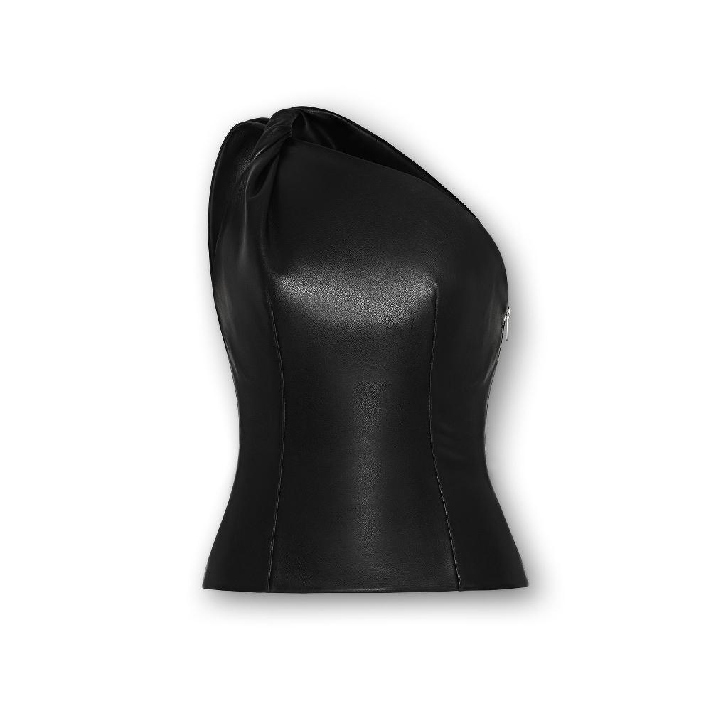 lado bokuchava SIDE TWIRL TOP Uncategorized Black