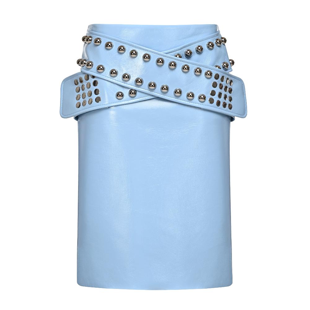 lado bokuchava SIXTY BELTED SKIRT Skirt Baby Blue