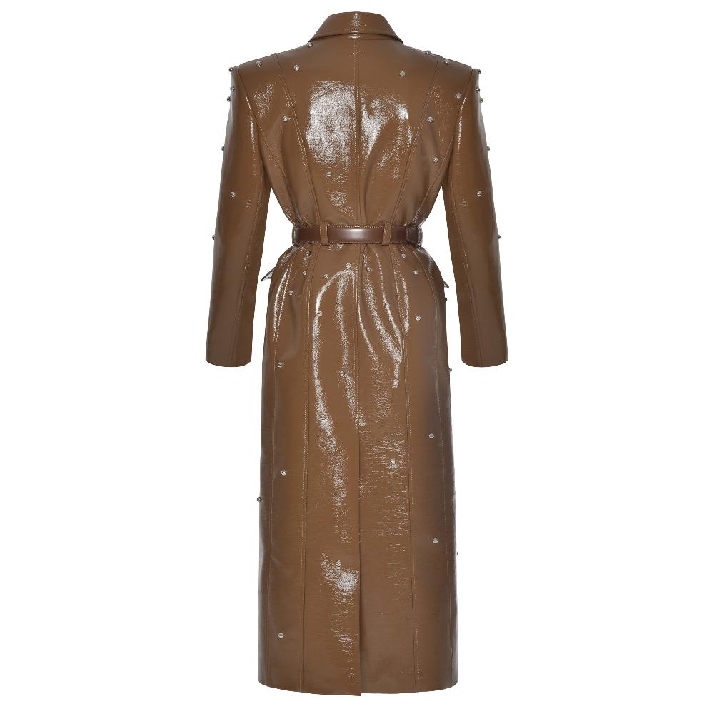 Lado Bokuchava TEXAS TRENCH Coat Brown
