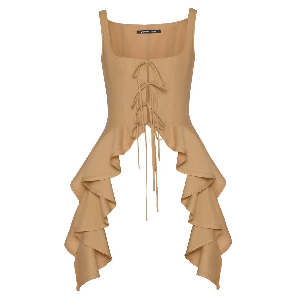 lado bokuchava THE LOVERS TOP Top Beige