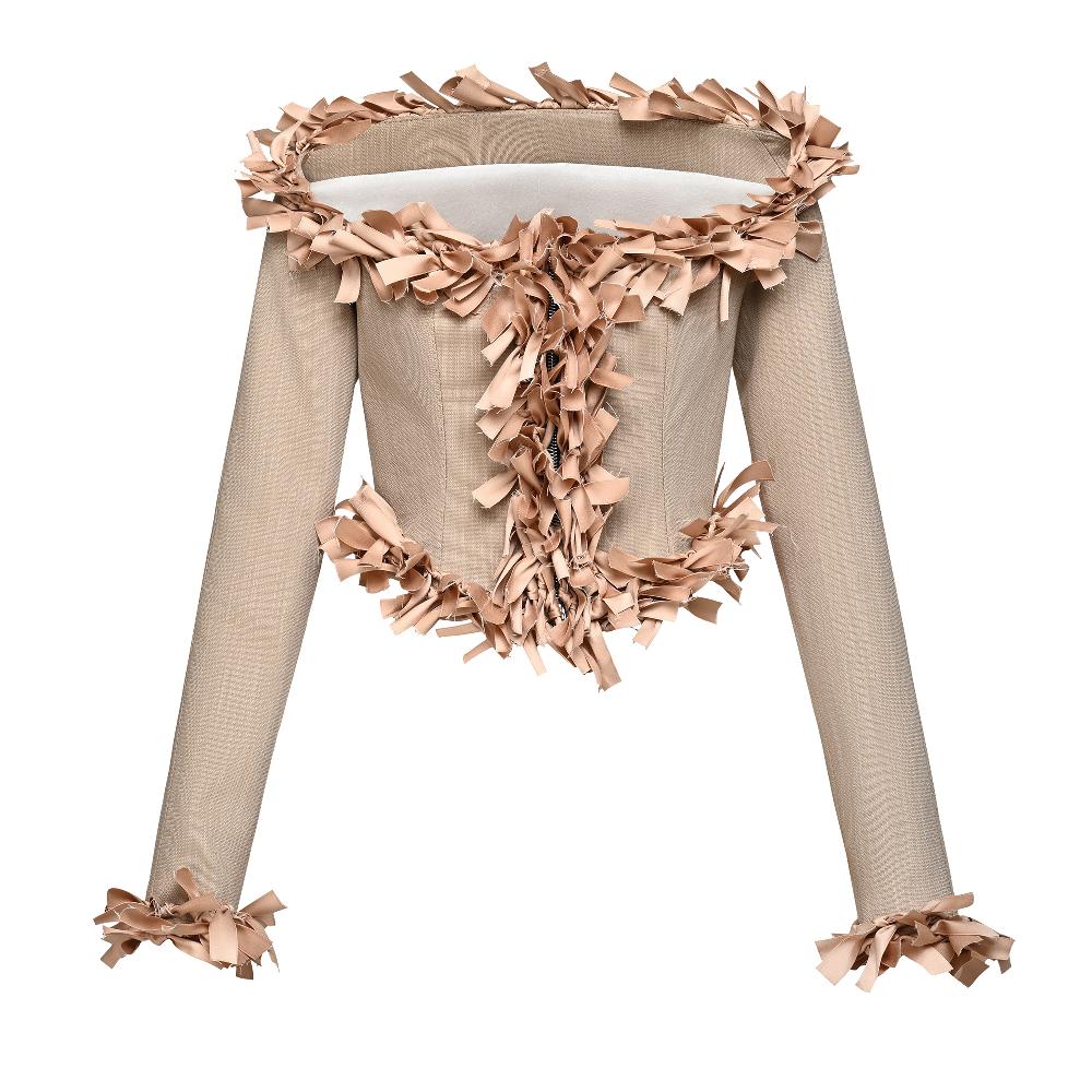 lado bokuchava TIED VENOM JACKET Jacket Beige