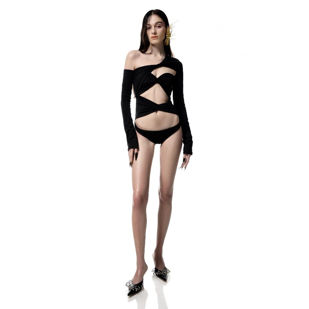 Lado Bokuchava TWIRL BODY Top Black