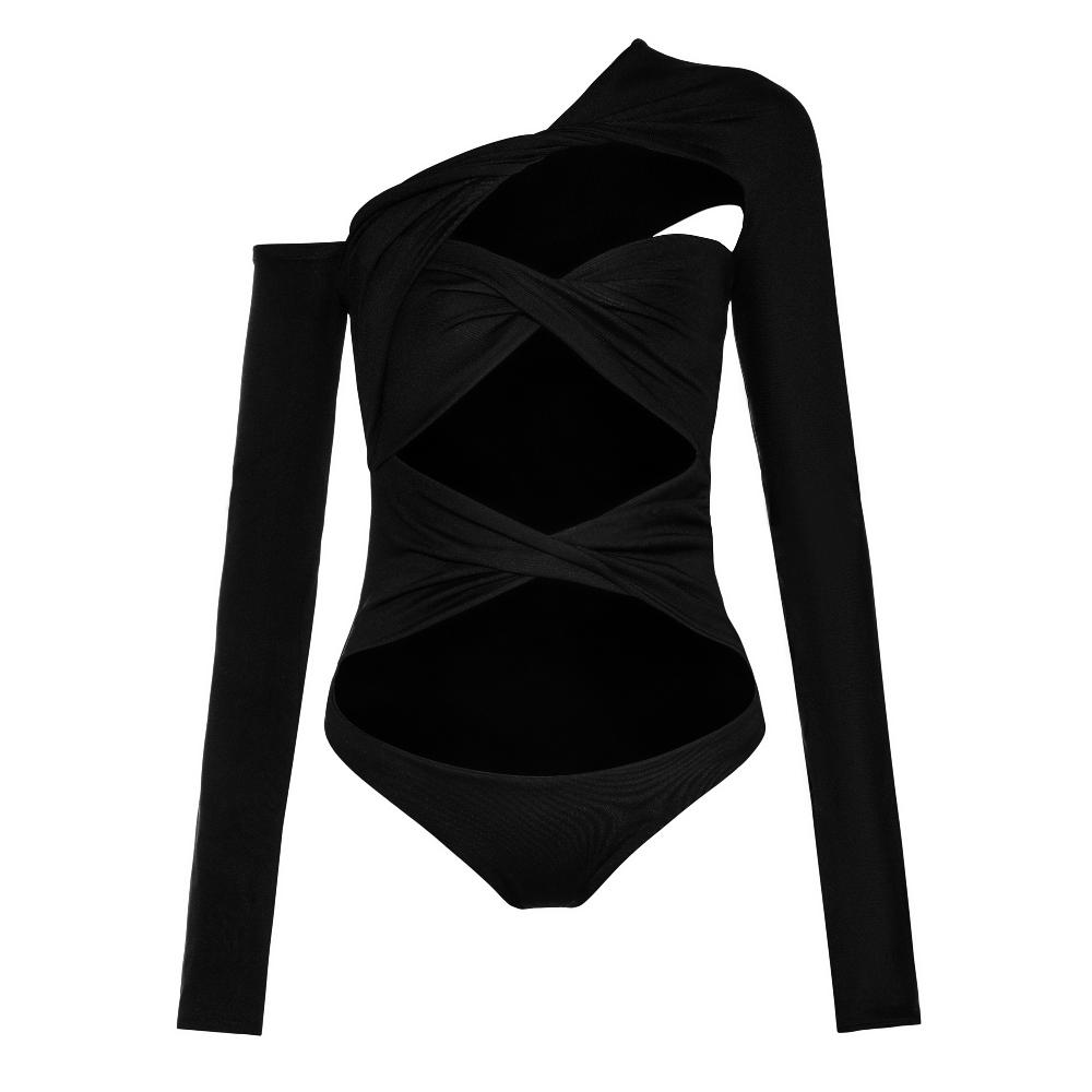 lado bokuchava TWIRL BODY Top Black