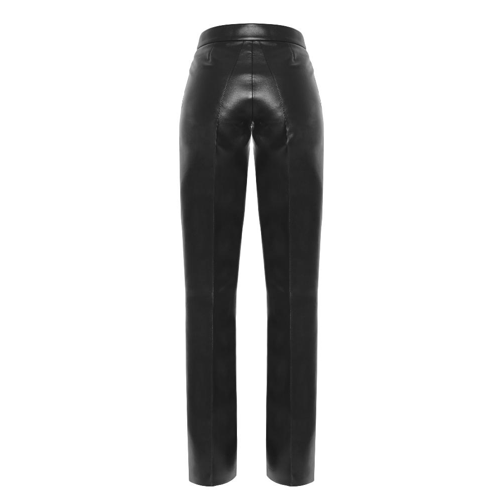 Lado Bokuchava MID RISE FAUX LEATHER PANTS SAMPLE SALE Black