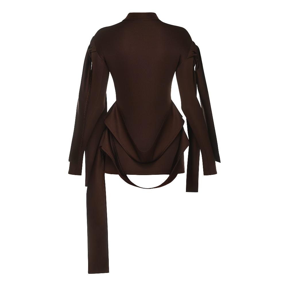 Lado Bokuchava MUMIYA DRESS Dresses Chocolate Brown