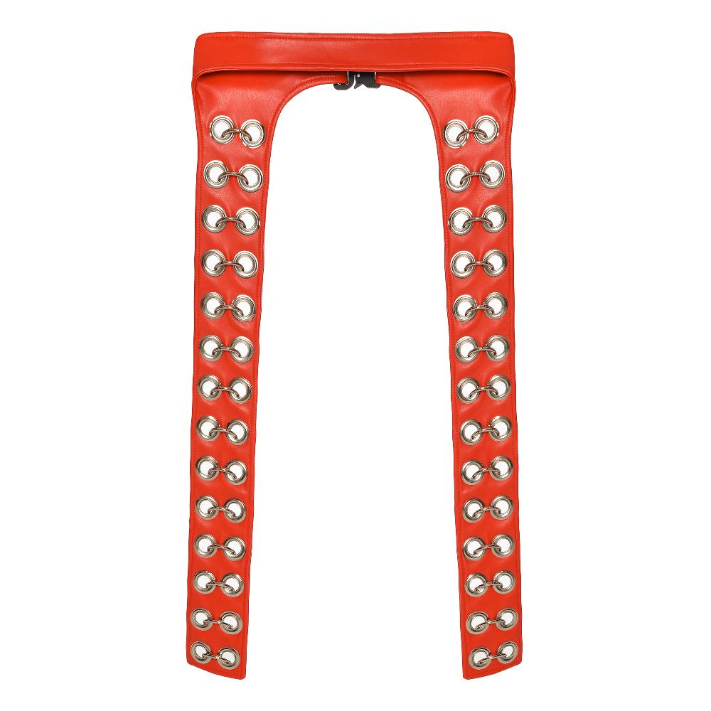 Lado Bokuchava PIERCED BELT SAMPLE SALE Blood Orange