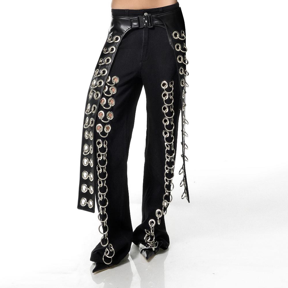 Lado Bokuchava PIERCED BOYFRIEND’S JEANS Pants Black