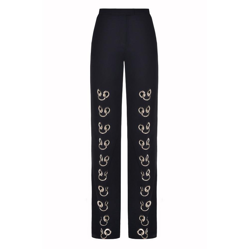 lado bokuchava PIERCED BOYFRIEND’S PANTS Pants Black