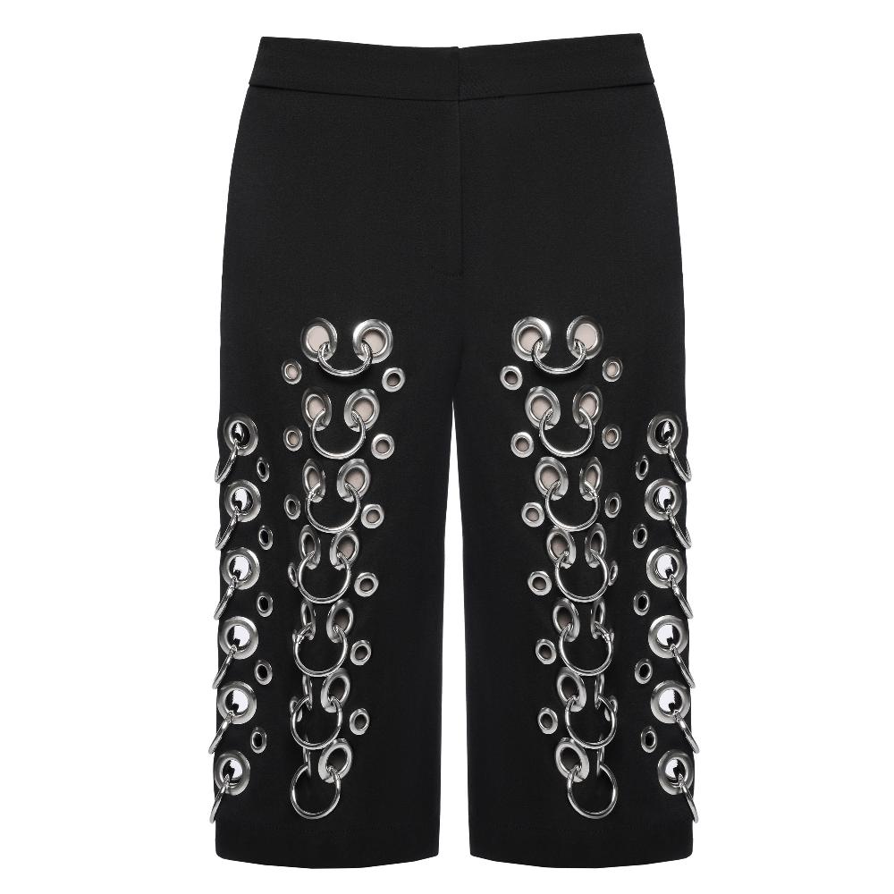 lado bokuchava PIERCED BOYFRIEND’S SHORTS Shorts Black