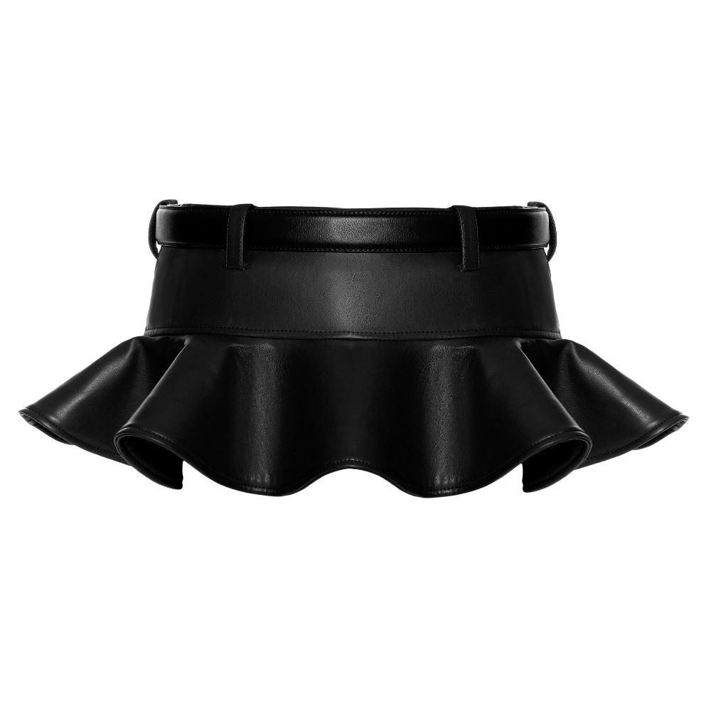 Lado Bokuchava RUFFLE TWENTYTHREE SKIRT Skirt Black