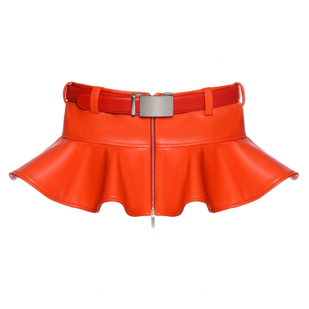 lado bokuchava RUFFLE TWENTYTHREE SKIRT Skirt Blood Orange