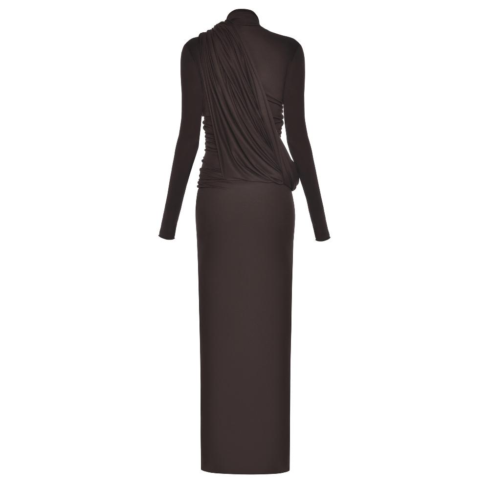Lado Bokuchava SERPENT DRESS Dresses Chocolate Brown